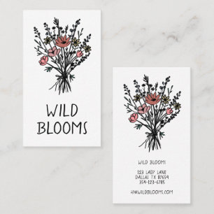 Wildbloemboeket Rustiek Minimaal Eenvoudig Bloemen Visitekaartje