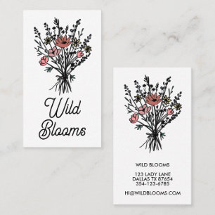 Wildbloemboeket Rustiek Minimaal Eenvoudig Bloemen Visitekaartje
