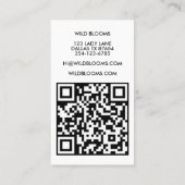 Wildbloemboeket Rustiek Minimale Bloemen QR code Visitekaartje (Achterkant)