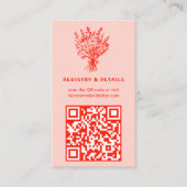 Wildbloemboeket rustieke grillige QR-code bruids Informatiekaartje (Voorkant)