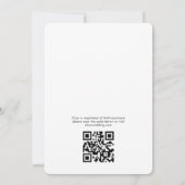 Wildbloemboeket rustieke grillige QR-code bruids Kaart (Achterkant)