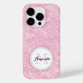 Wildbloemdamast bloemenroze Case-Mate iPhone case (Achterkant)