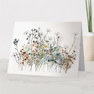 Wildbloemen - Aquarel Kaart