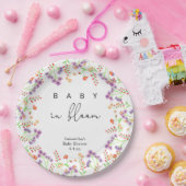 Wildbloemen - Baby in bloei Papieren Bordje (Feest)