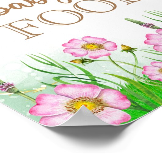 Wildbloemen Baby in Bloom "Raad het Baby eten" Poster (Hoek)