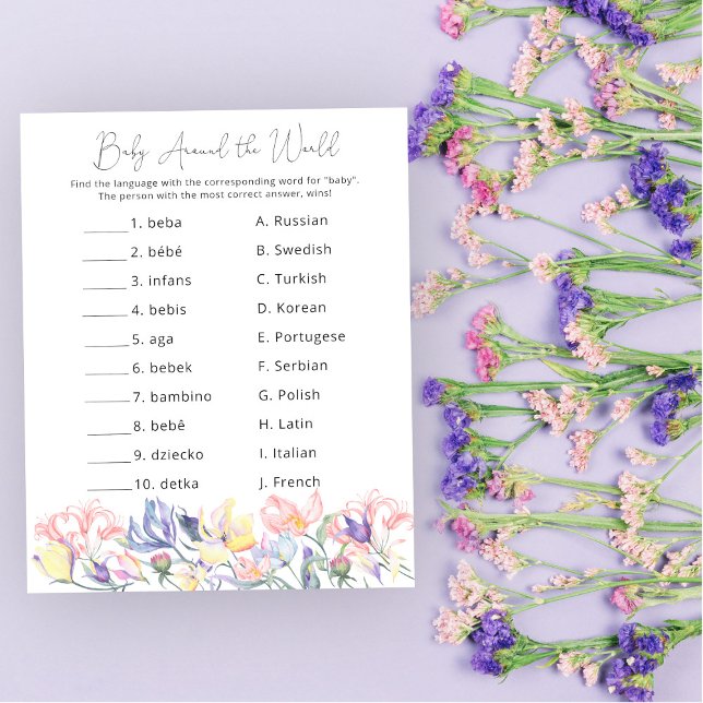 Wildbloemen Baby rond de wereld spel (Creator heeft geüpload)