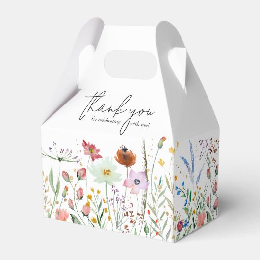 Wildbloemen Baby shower Bedankdoosjes (Voorkant Zijde)