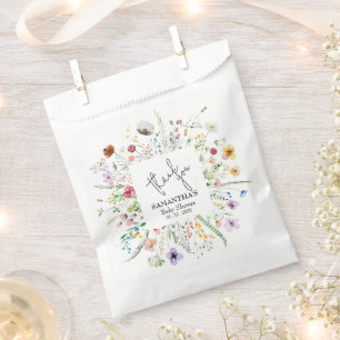 Wildbloemen Baby shower Bedankzakje