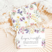 Wildbloemen Baby shower Diaper Raffle Informatiekaartje