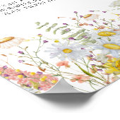 Wildbloemen Baby shower Diaper Raffle Poster (Hoek)