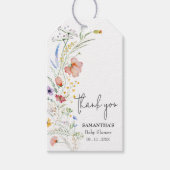 Wildbloemen Baby shower Favor Cadeaulabel (Voorkant)