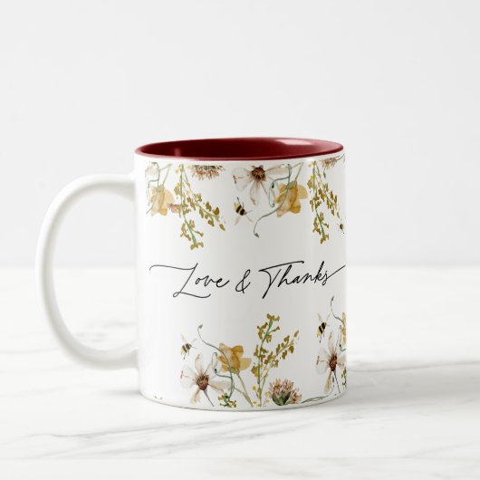 Wildbloemen Baby shower Favor Momento Mok (Links)