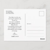 Wildbloemen Baby shower Hartelijk dank Briefkaart (Achterkant)