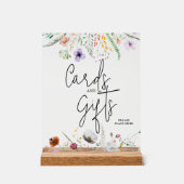 Wildbloemen Baby shower Kaarten en geschenken Acryl Bord (Voorkant)