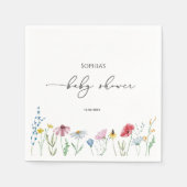 Wildbloemen Baby shower Servet (Voorkant)