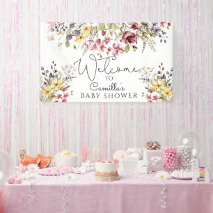 Wildbloemen Baby shower Spandoek