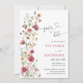 Wildbloemen Bewaar de datumkaarten Kaart (Voorkant)