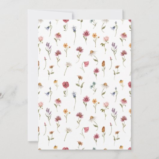 Wildbloemen Bewaar de datumkaarten Save The Date (Achterkant)