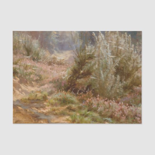 Wildbloemen bij een stream van Elizabeth Strong Tissuepapier (Voorkant)