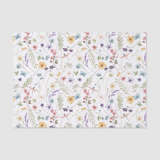 Wildbloemen Bloemen Decoupage Tissuepapier (Voorkant)