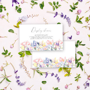 Wildbloemen bloemenpersen - Display douche Informatiekaartje