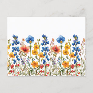 Wildbloemen botanische natuur tuin briefkaart