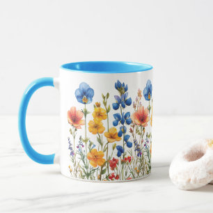 Wildbloemen botanische natuur tuin mok