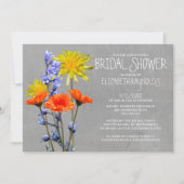 Wildbloemen Bridal Shower Invitations Kaart (Voorkant)