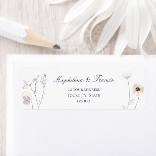 wildbloemen bruiloft etiket (Insitu)