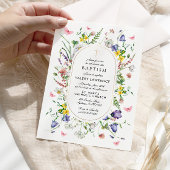 Wildbloemen Doop Boho Chic Kaart