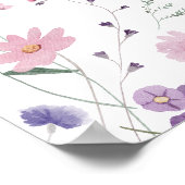 Wildbloemen Doop Welkom Poster (Hoek)