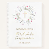 Wildbloemen Eerste Heilige Communie Gastenboek Notitieboek (Voorkant)