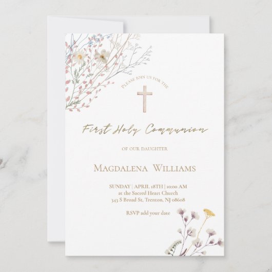 wildbloemen | Eerste uitnodiging van de Gemeenscha (Voorkant)