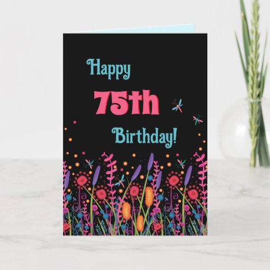 Wildbloemen Eeuw Verjaardag Kaart (Voorkant)