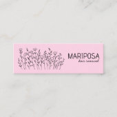 Wildbloemen Elegante lijn art aangepaste sociale p Mini Visitekaartje (Voorkant)