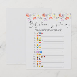 Wildbloemen Emoji afbeelding wild baby shower