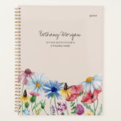 Wildbloemen en Editable Quote Persoonlijk Planner (Voorkant)