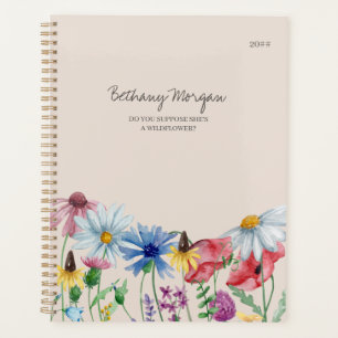 Wildbloemen en Editable Quote Persoonlijk Planner