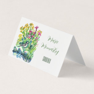 Wildbloemen en een paardenstaart visitekaartjes