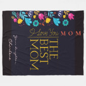 Wildbloemen en Moederdag begroeten personaliseren Fleece Deken (Voorkant (Horizontaal))