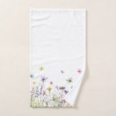 Wildbloemen en vlinders bad handdoek (Handdoek)