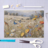 Wildbloemen en vlinders Decoupage Tissuepapier (Craft)