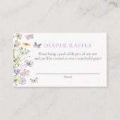 Wildbloemen en vlinders Luier Raffle Informatiekaartje (Voorkant)