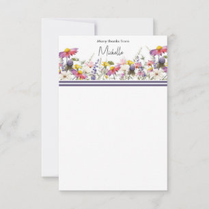 Wildbloemen Flat Hartelijk dank Bedankkaart