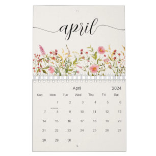 Wildbloemen gepersonaliseerd kalender