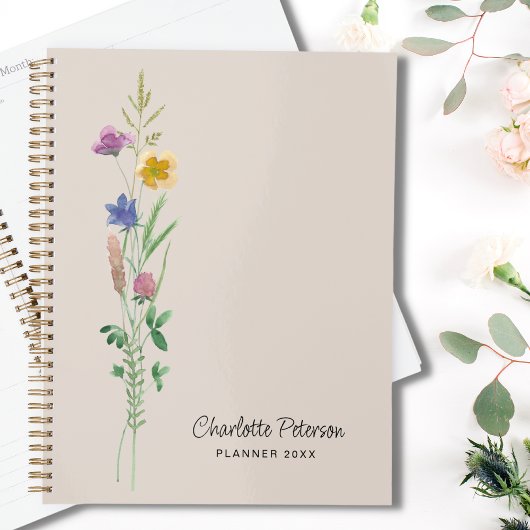 Wildbloemen gepersonaliseerd planner