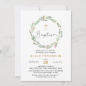 Wildbloemen Girl Baptism Celebration Kaart (Voorkant)