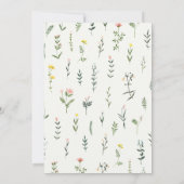 Wildbloemen Girl Baptism Celebration Kaart (Achterkant)