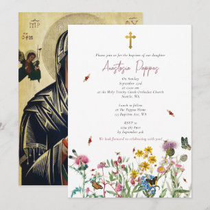 Wildbloemen Grieks-orthodox doopsel Kaart