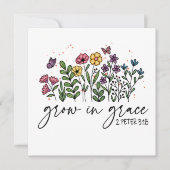 Wildbloemen groeien in genade Christelijk geschenk (Voorkant)